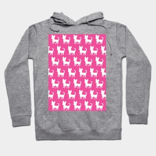 Chihuahua silhouette print (large) pink Hoodie